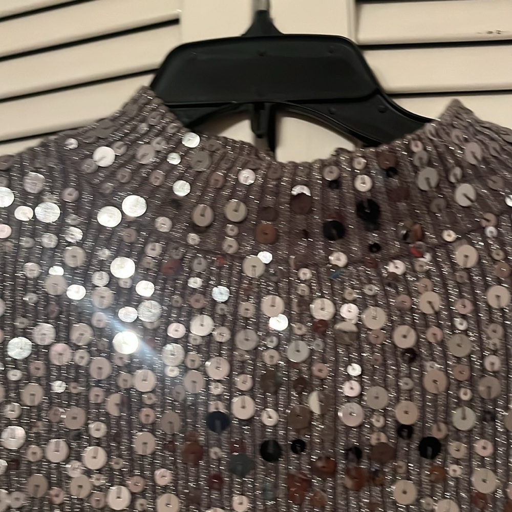 Beautiful silvery mesh like sweater - Picture 5 of 5